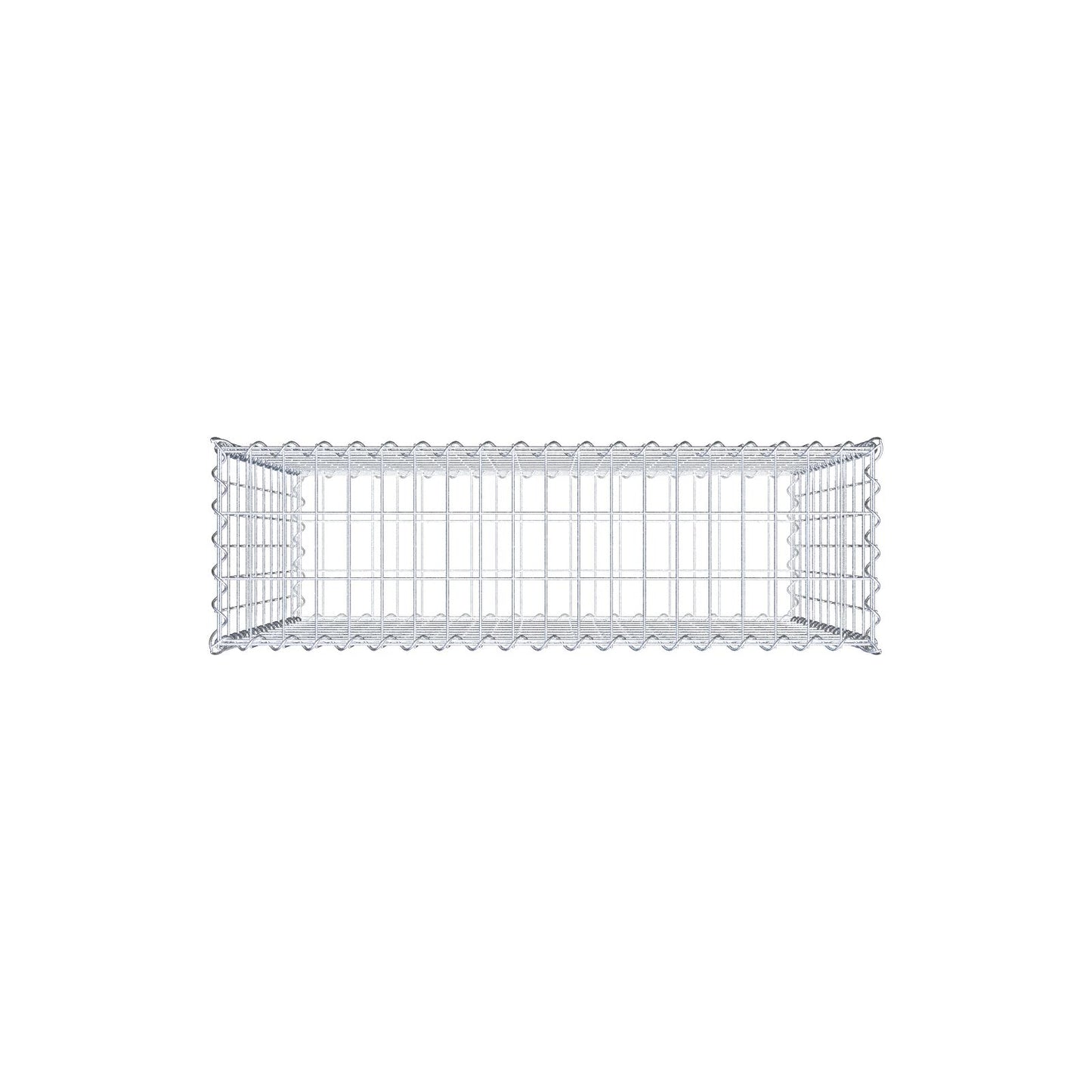 Gabion 100 cm x 100 cm x 30 cm (L x H x D), maskestørrelse 5 cm x 10 cm, spiral