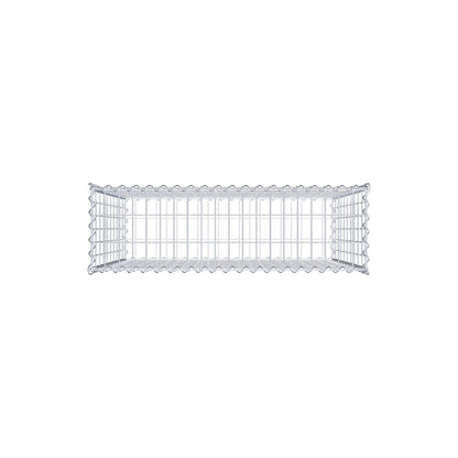 Gabion 100 cm x 100 cm x 30 cm (L x H x D), maskestørrelse 5 cm x 10 cm, spiral