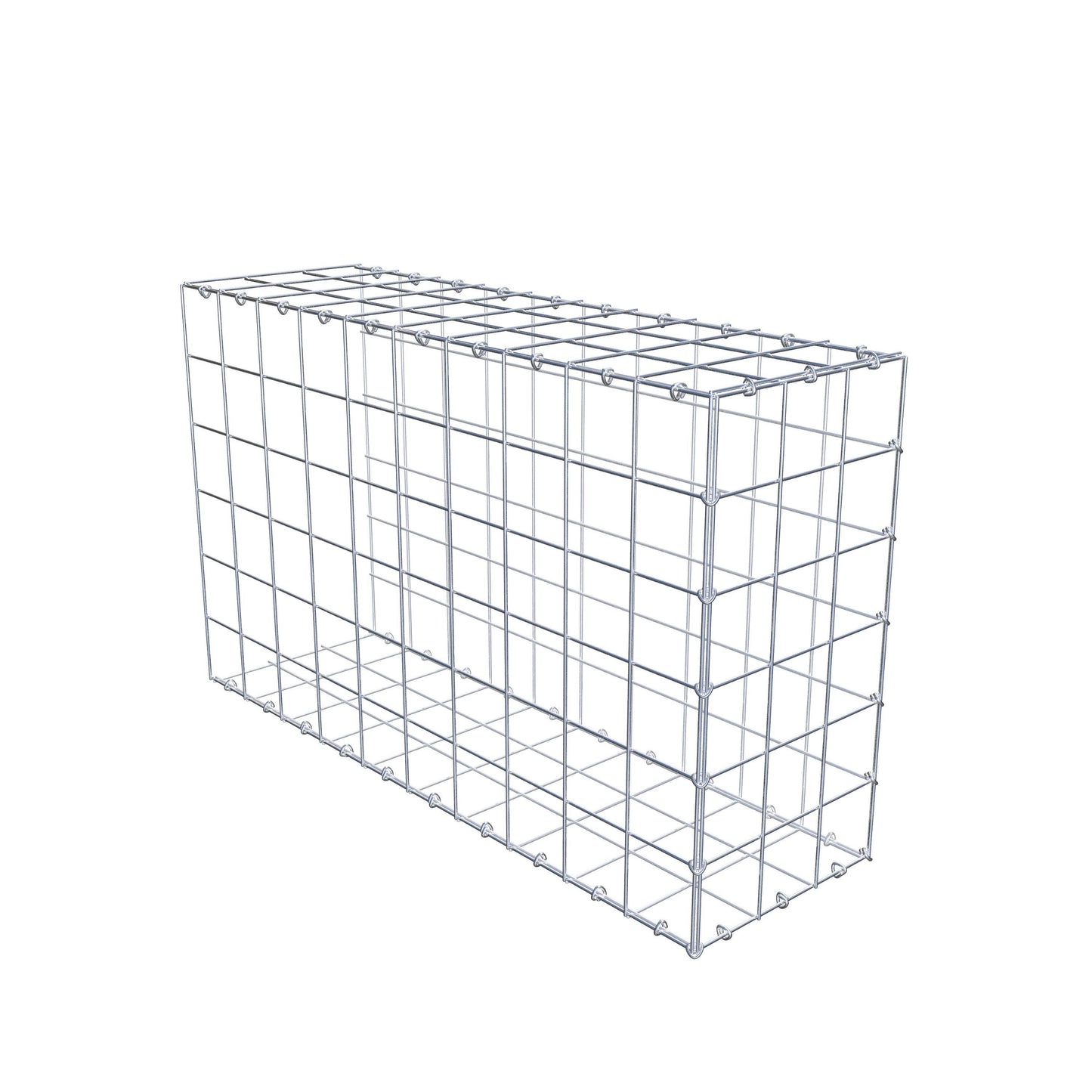 Gavión complementario de tipo 2 100 cm x 60 cm x 30 cm (largo x alto x fondo), malla 10 cm x 10 cm, anillo en C