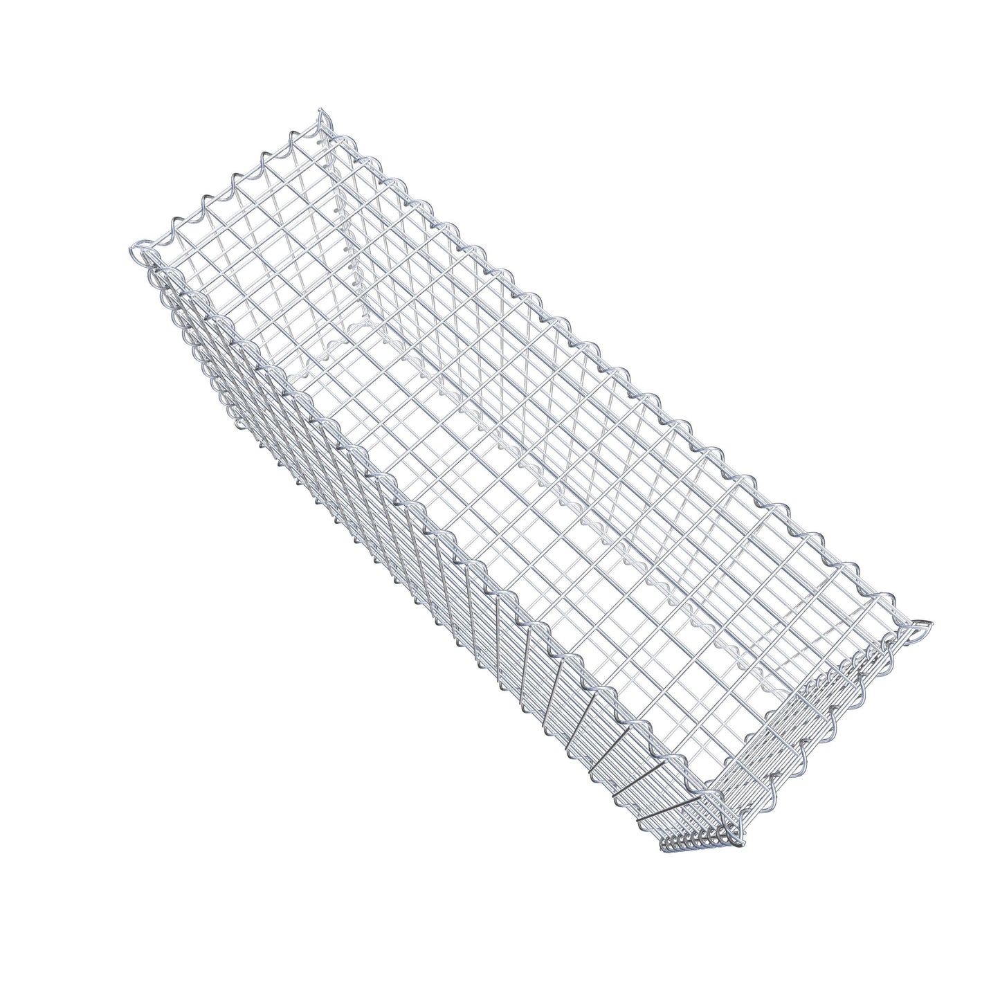 Sats med 2 gabioner 100 cm x 50 cm x 30 cm (L x H x D), maskstorlek 5 x 5 cm, spiral