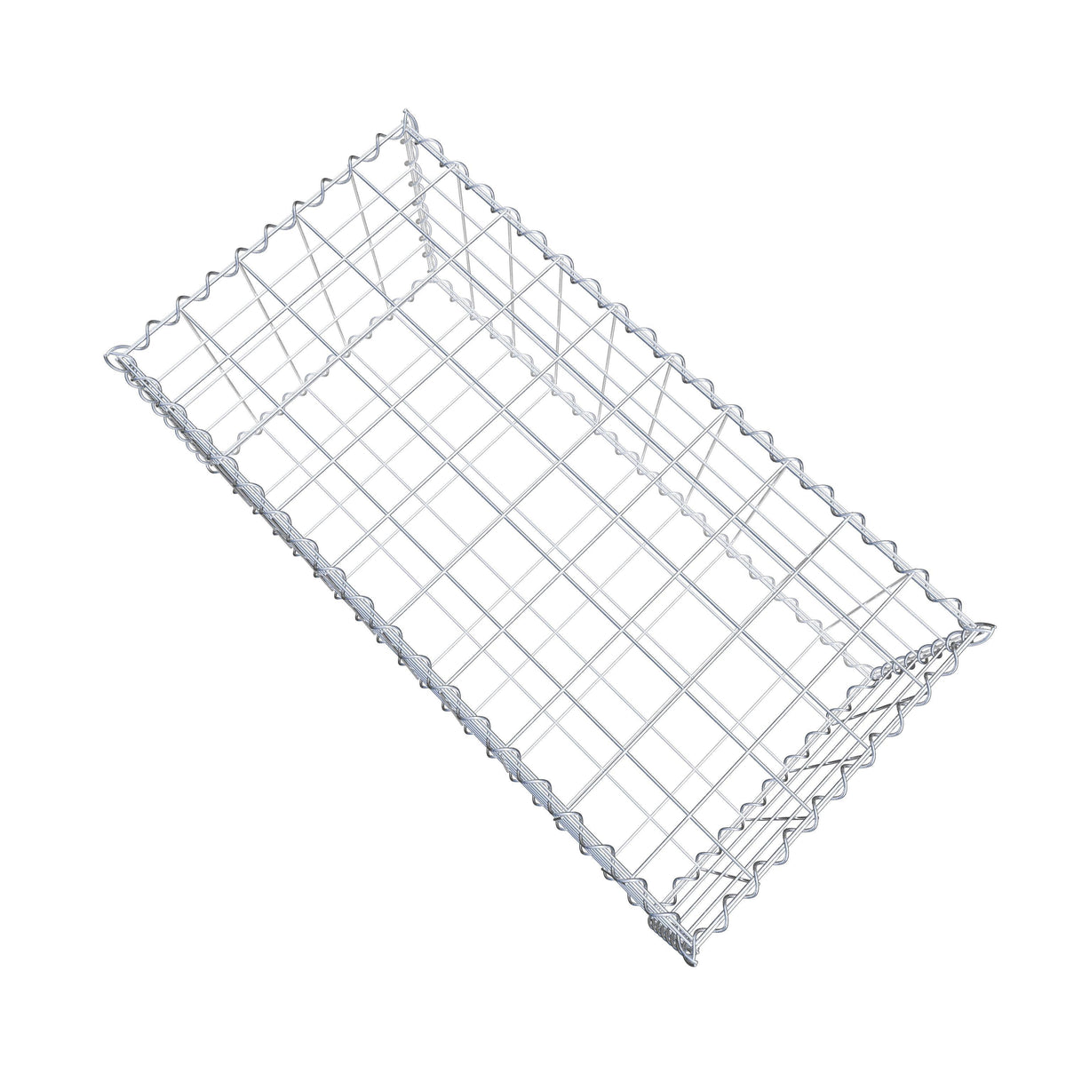 Gavión 100 cm x 40 cm x 50 cm (largo x alto x fondo), malla 10 cm x 10 cm, en espiral
