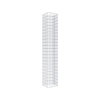 Colonna di gabbioni angolare 37 cm x 37 cm, 230 cm di altezza, MW 5 cm x 10 cm