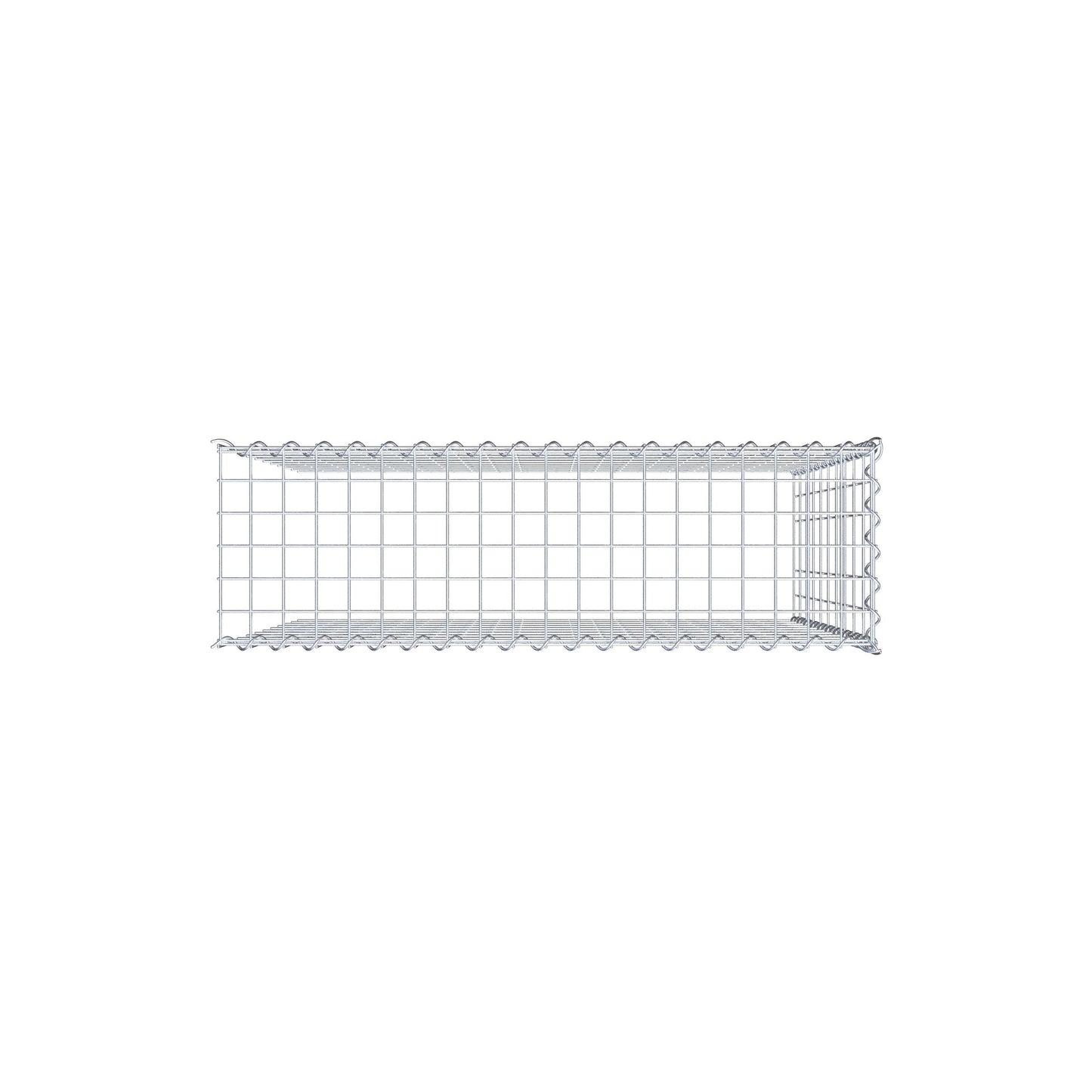 Grown-on gabion type 4 100 cm x 100 cm x 30 cm (L x H x D), mesh size 5 cm x 10 cm, spiral