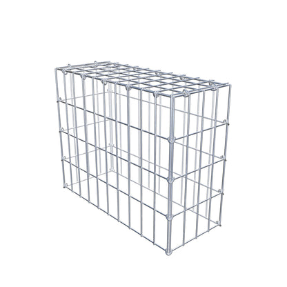 Mounted gabion type 3 50 cm x 40 cm x 20 cm (L x H x D), mesh size 5 cm x 10 cm, C-ring
