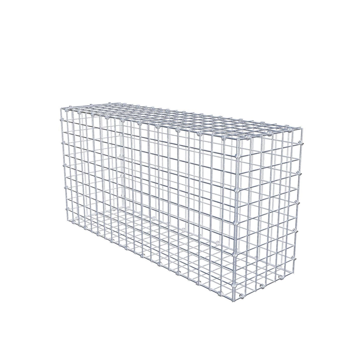 Gabião 100 cm x 50 cm x 30 cm (C x A x P), malhagem 5 x 5 cm, anel espiral