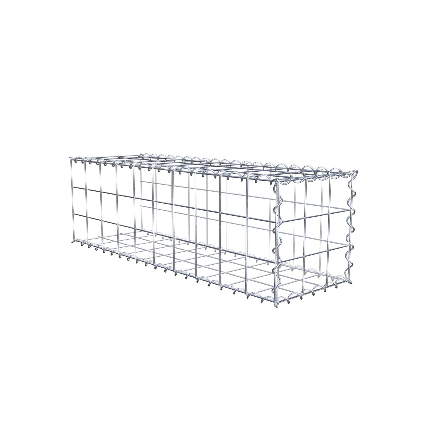 Opvokset gabion type 2 100 cm x 30 cm x 30 cm (L x H x D), maskestørrelse 10 cm x 10 cm, spiral