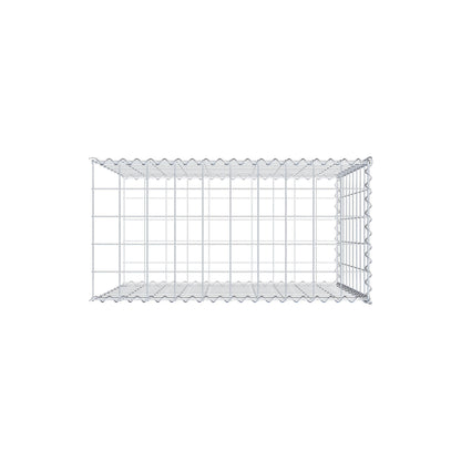 Opvokset gabion type 2 100 cm x 90 cm x 50 cm (L x H x D), maskestørrelse 10 cm x 10 cm, spiral
