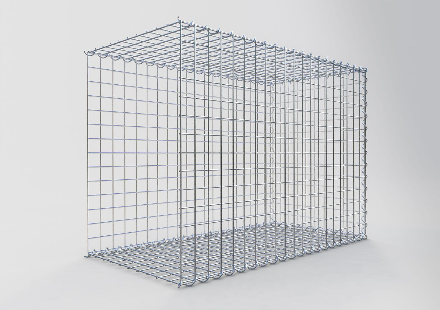 Opvokset gabion type 2 100 cm x 70 cm x 50 cm (L x H x D), maskestørrelse 5 cm x 5 cm, spiral