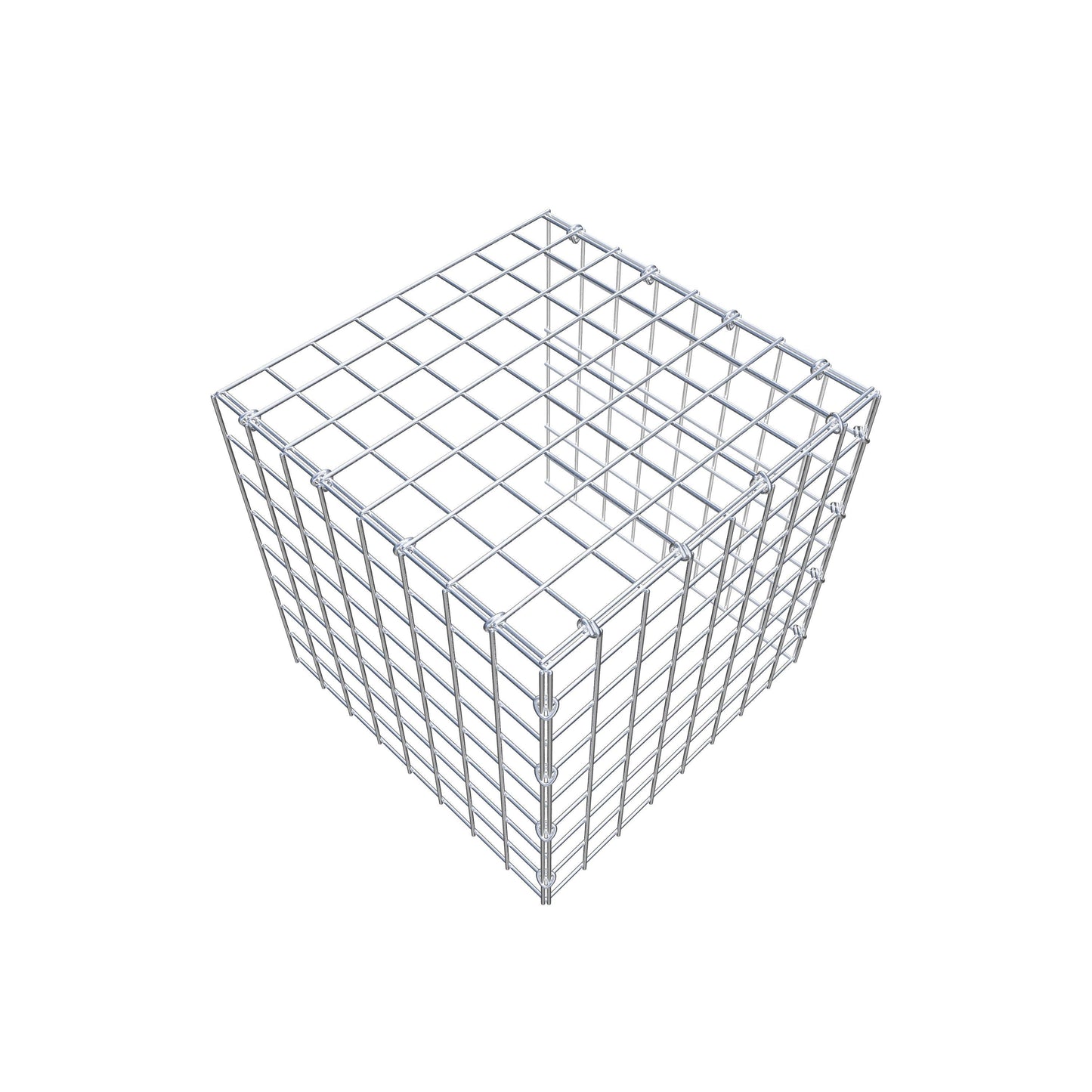 Mounted gabion type 4 40 cm x 40 cm x 40 cm (L x H x D), mesh size 5 cm x 5 cm, C-ring