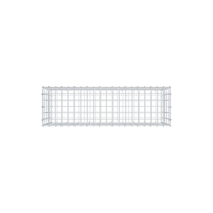 Gabião 100 cm x 50 cm x 30 cm (C x A x P), malhagem 5 cm x 10 cm, anel C