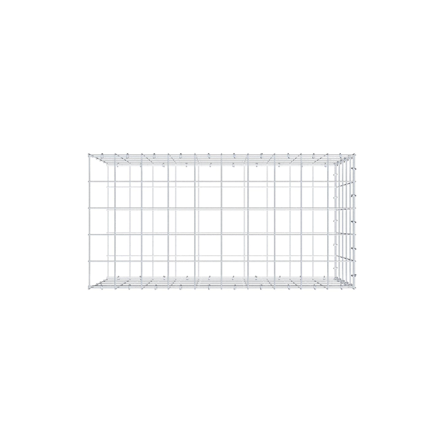 Fourche rapportée type 2 100 cm x 50 cm x 50 cm (L x H x P), mailles 10 cm x 10 cm, anneau C