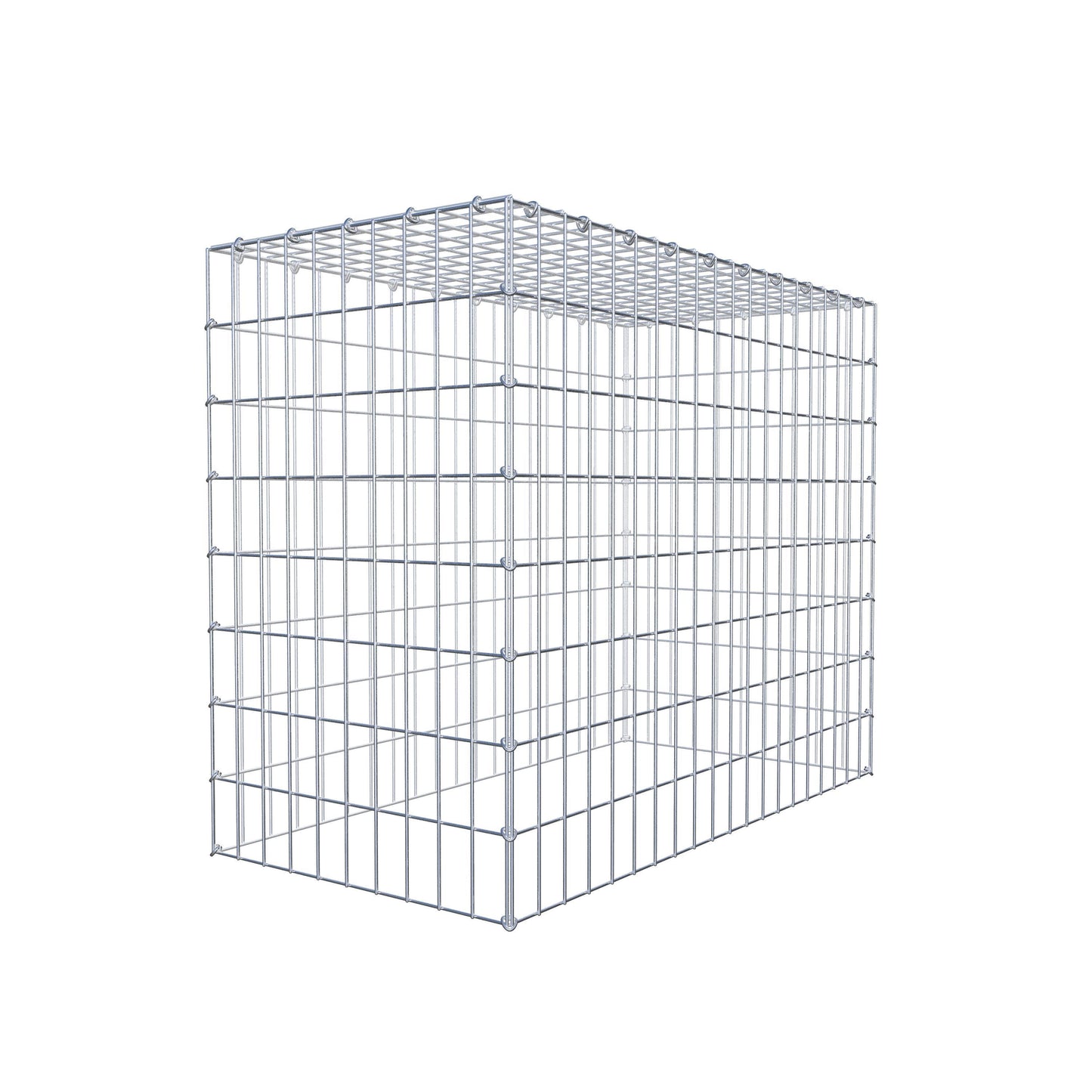 Gabião Tipo 3 100 cm x 80 cm x 50 cm (C x A x P), malhagem 5 cm x 10 cm, anel C