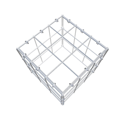Opbouw schanskorf type 3 30 cm x 30 cm x 30 cm (L x H x D), maaswijdte 10 cm x 10 cm, C-ring