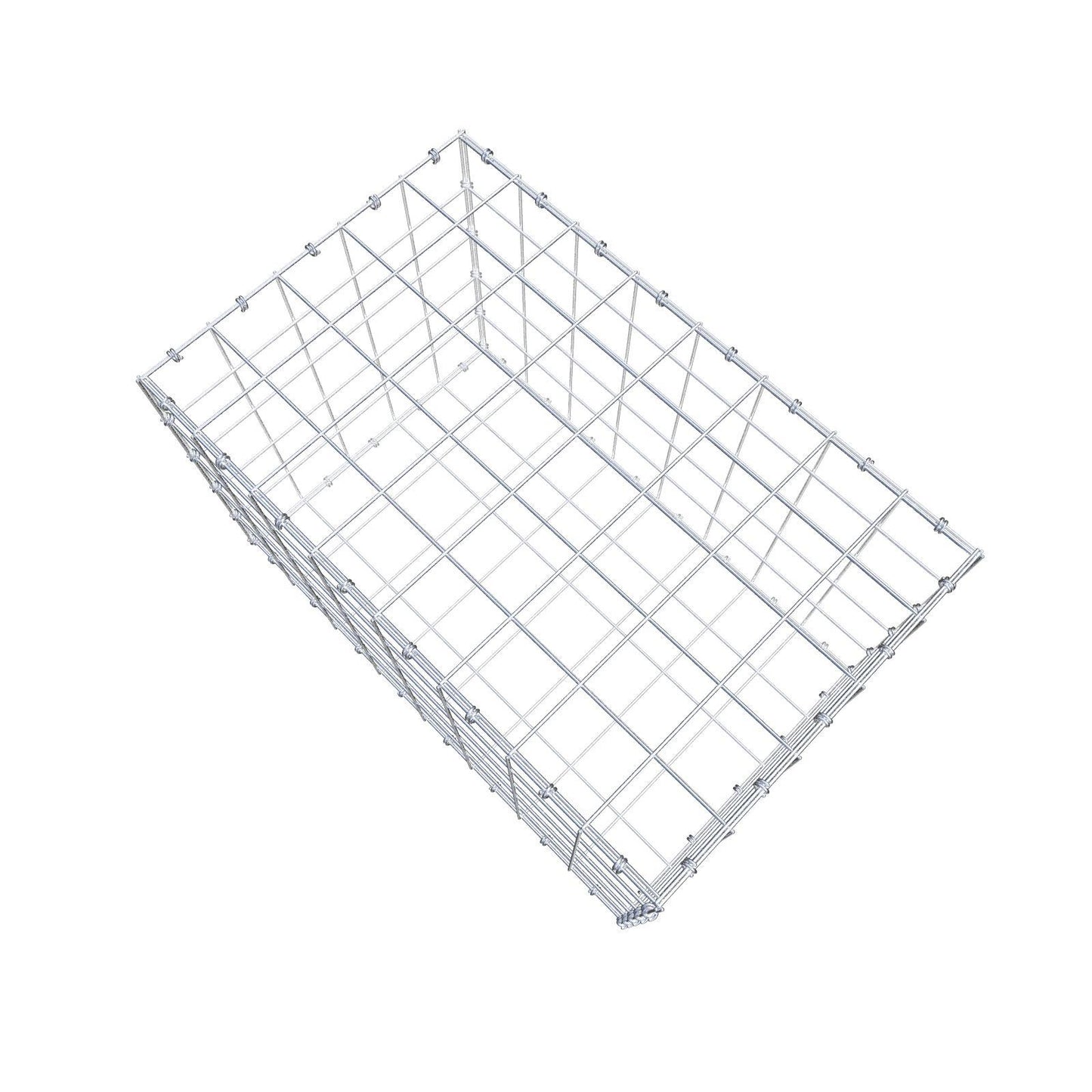 Schanskorf 80 cm x 50 cm x 50 cm (L x H x D), maaswijdte 10 x 10 cm, spiraalring