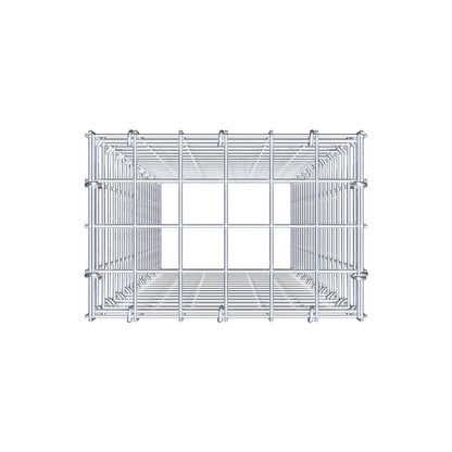 Typ 3 påbyggnadsgabion 100 cm x 30 cm x 20 cm (L x H x D), maskstorlek 5 cm x 5 cm, C-ring