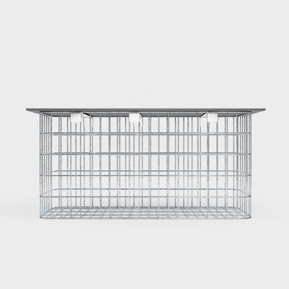 Garden bench 102 x 50 x 32 cm MW 5 x 10 cm hot-dip galvanized, with recycled cover in anthracite