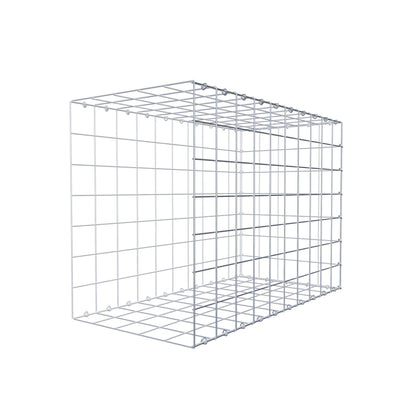Monteret gabion type 2 100 cm x 70 cm x 50 cm (L x H x D), maskestørrelse 10 cm x 10 cm, C-ring
