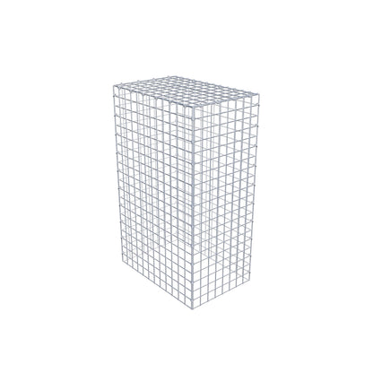 Gavión complementario de tipo 3 100 cm x 60 cm x 40 cm (L x A x P), malla 5 cm x 5 cm, anillo en C
