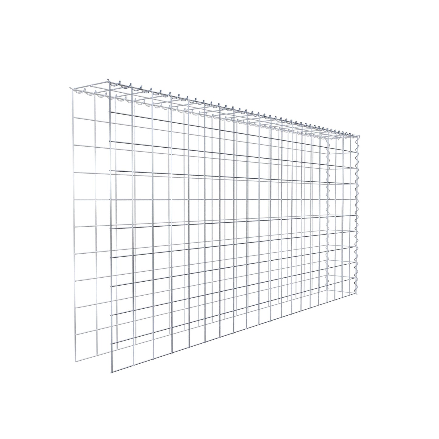 Opvokset gabion type 4 200 cm x 100 cm x 20 cm (L x H x D), maskestørrelse 10 cm x 10 cm, spiral