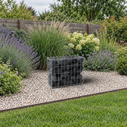 Gabion 50 cm x 40 cm x 20 cm (L x H x D), maskstorlek 5 cm x 10 cm, spiral