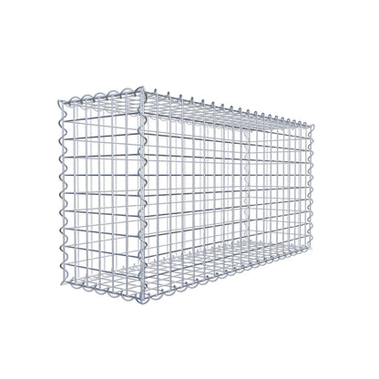 Sats med 2 gabioner 100 cm x 50 cm x 30 cm (L x H x D), maskstorlek 5 x 5 cm, spiral