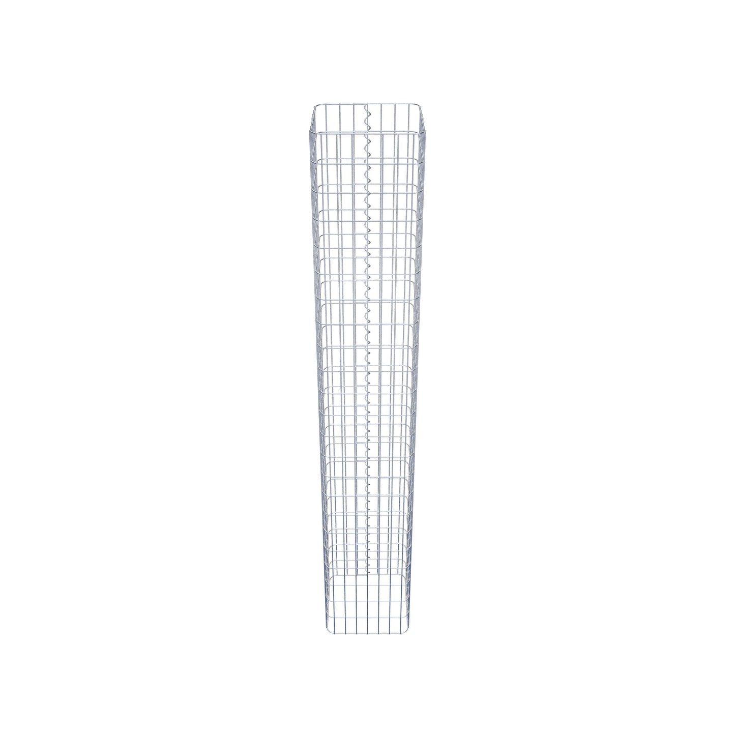 Colonna di gabbioni angolare 37 cm x 37 cm, 230 cm di altezza, MW 5 cm x 10 cm