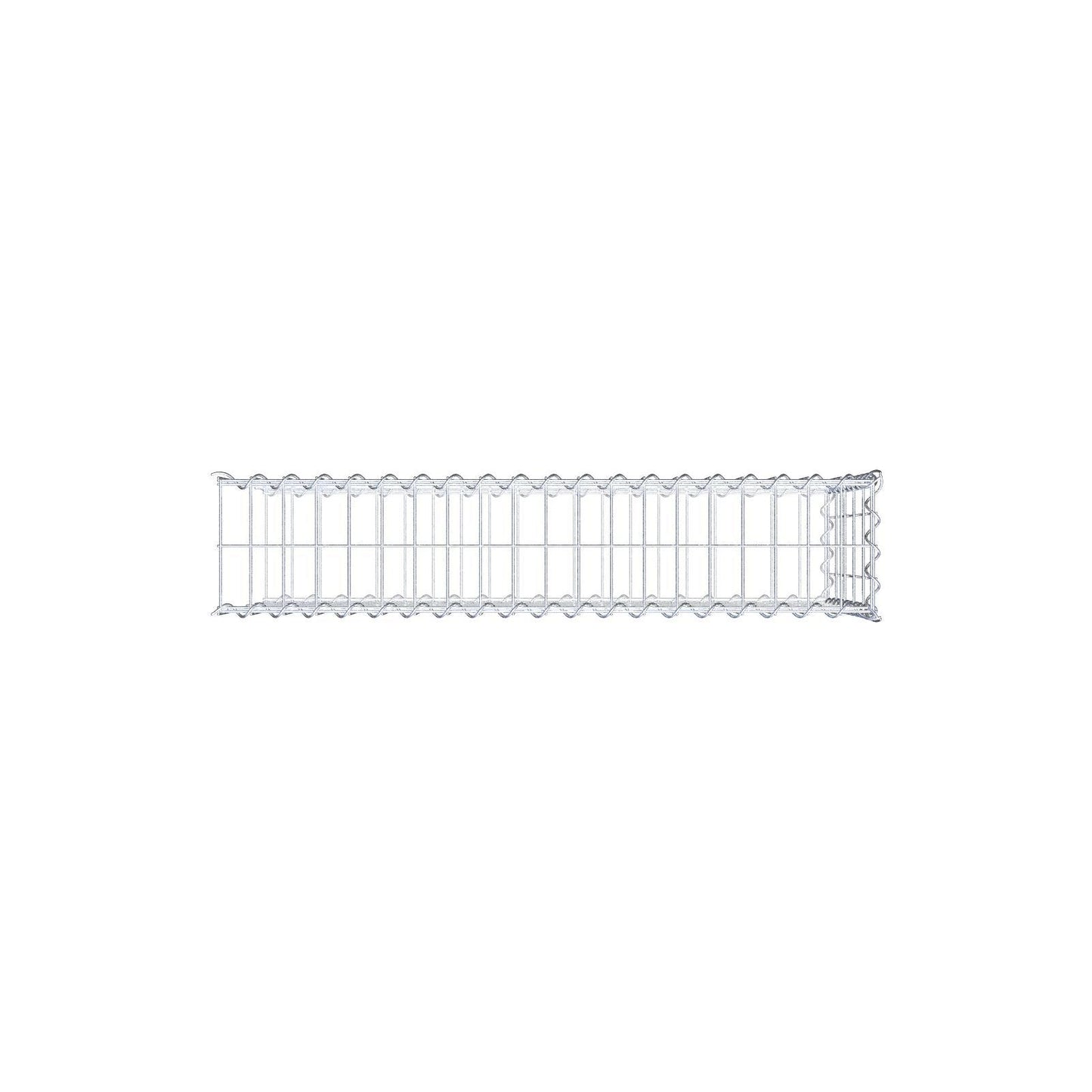 Gabion rapporté type 2 100 cm x 50 cm x 20 cm (L x H x P), mailles 5 cm x 10 cm, spirale