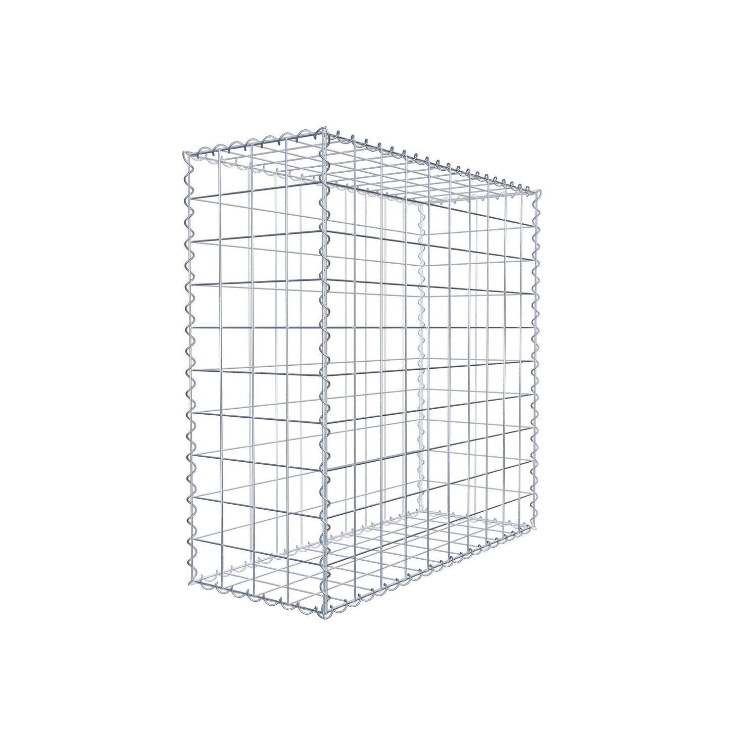 Gabião 100 cm x 100 cm x 40 cm (C x A x P), malhagem 10 cm x 10 cm, espiral