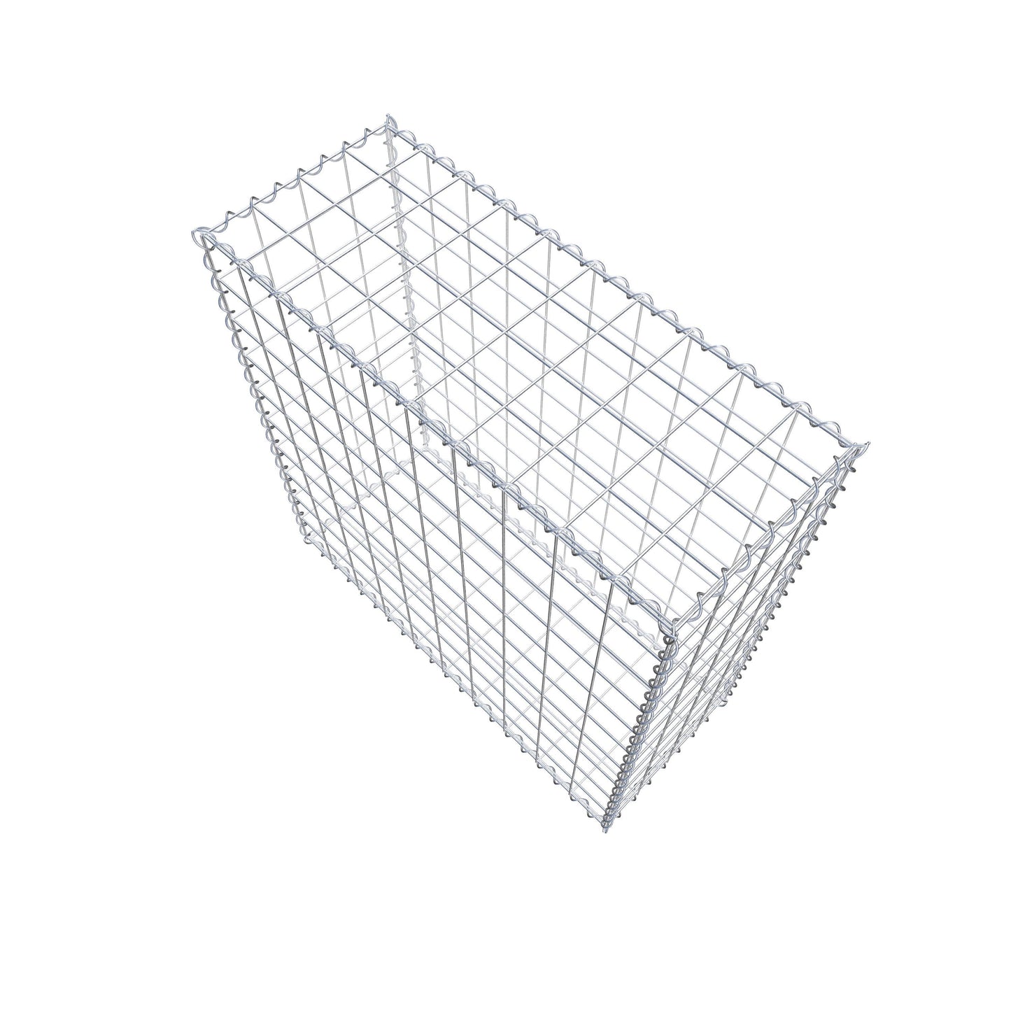 Gabião 100 cm x 100 cm x 40 cm (C x A x P), malhagem 10 cm x 10 cm, espiral