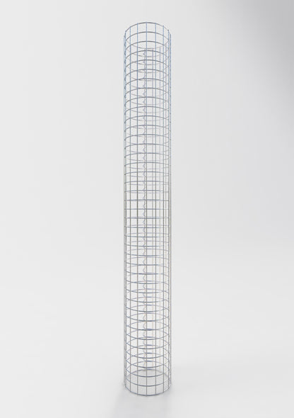 Gabionsøjle ca. 27 cm diameter, 200 cm høj, maskestørrelse 5 cm x 5 cm