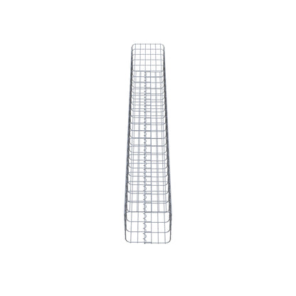 Gabionpelare vinkelrät 32 cm x 32 cm, 230 cm höjd, MW 5 cm x 10 cm