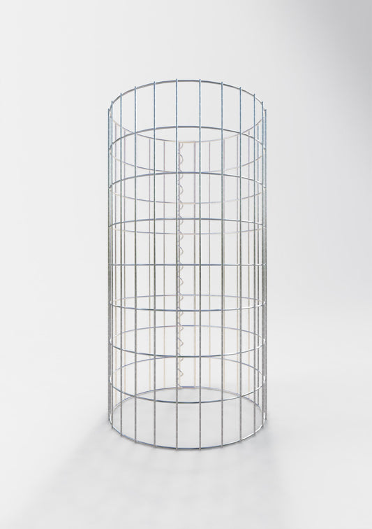 Coluna de gabião redonda 42 cm de diâmetro, 80 cm de altura, malhagem 5 cm x 10 cm