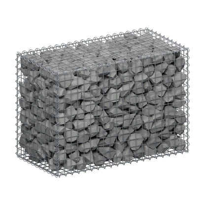 Gabione 100 cm x 70 cm x 50 cm (L x H x T), Maschenweite 5 cm x 5 cm, Spirale
