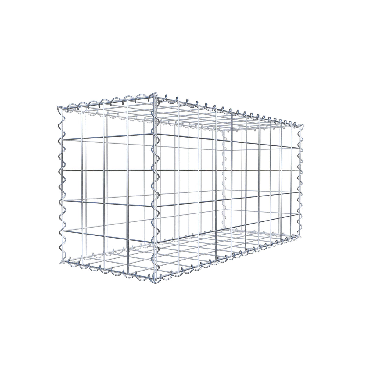 Gabion 100 cm x 50 cm x 40 cm (L x H x D), maskstorlek 10 cm x 10 cm, spiral