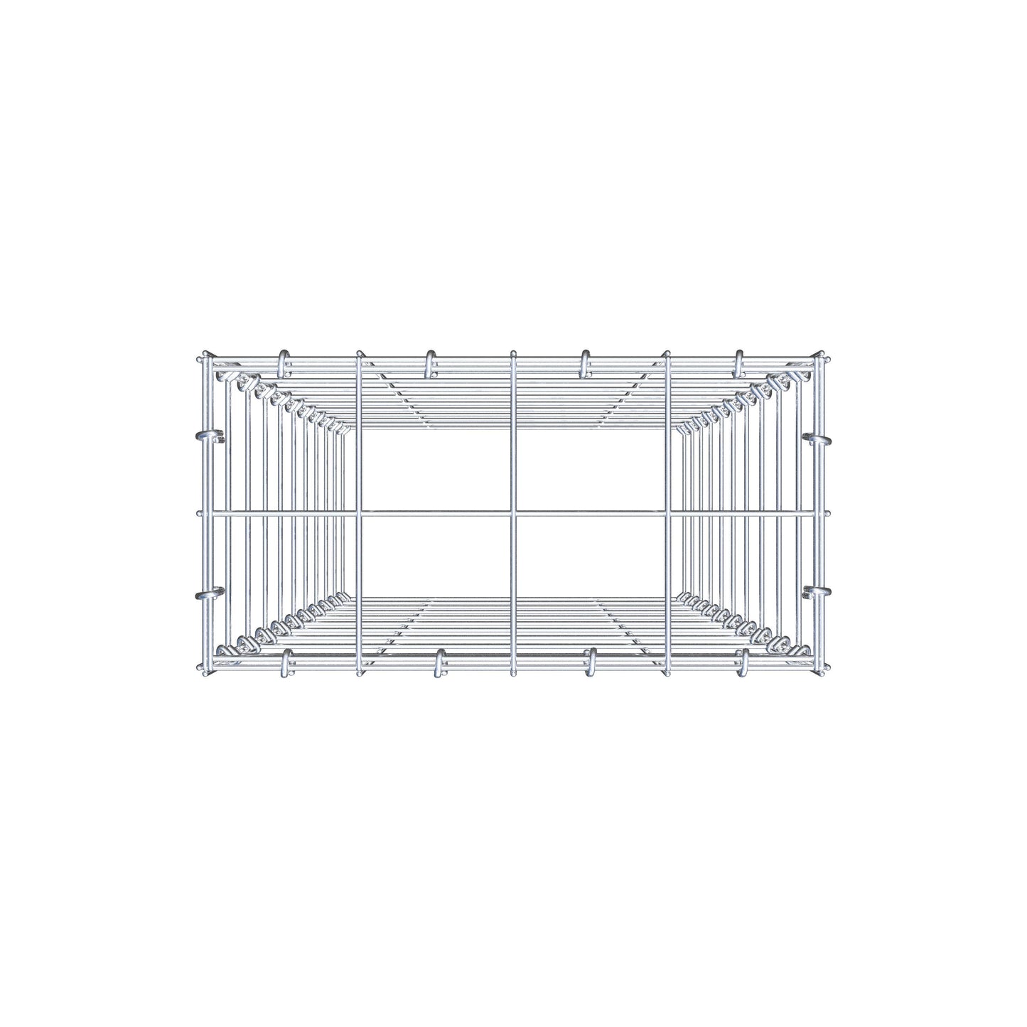 Type 3 oplegkorf 100 cm x 40 cm x 20 cm (L x H x D), maaswijdte 10 cm x 10 cm, C-ring