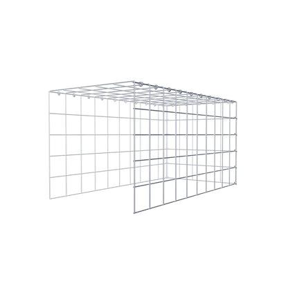 Extra gabion typ 4 100 cm x 50 cm x 50 cm (L x H x D), maskstorlek 10 cm x 10 cm, C-ring