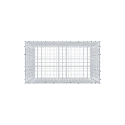 Gabion 100 cm x 90 cm x 50 cm (L x H x P), mailles 5 cm x 5 cm, anneau en C