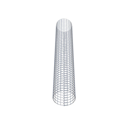Schanskorfzuil rond 32 cm diameter, 200 cm hoogte, maaswijdte 5 cm x 5 cm