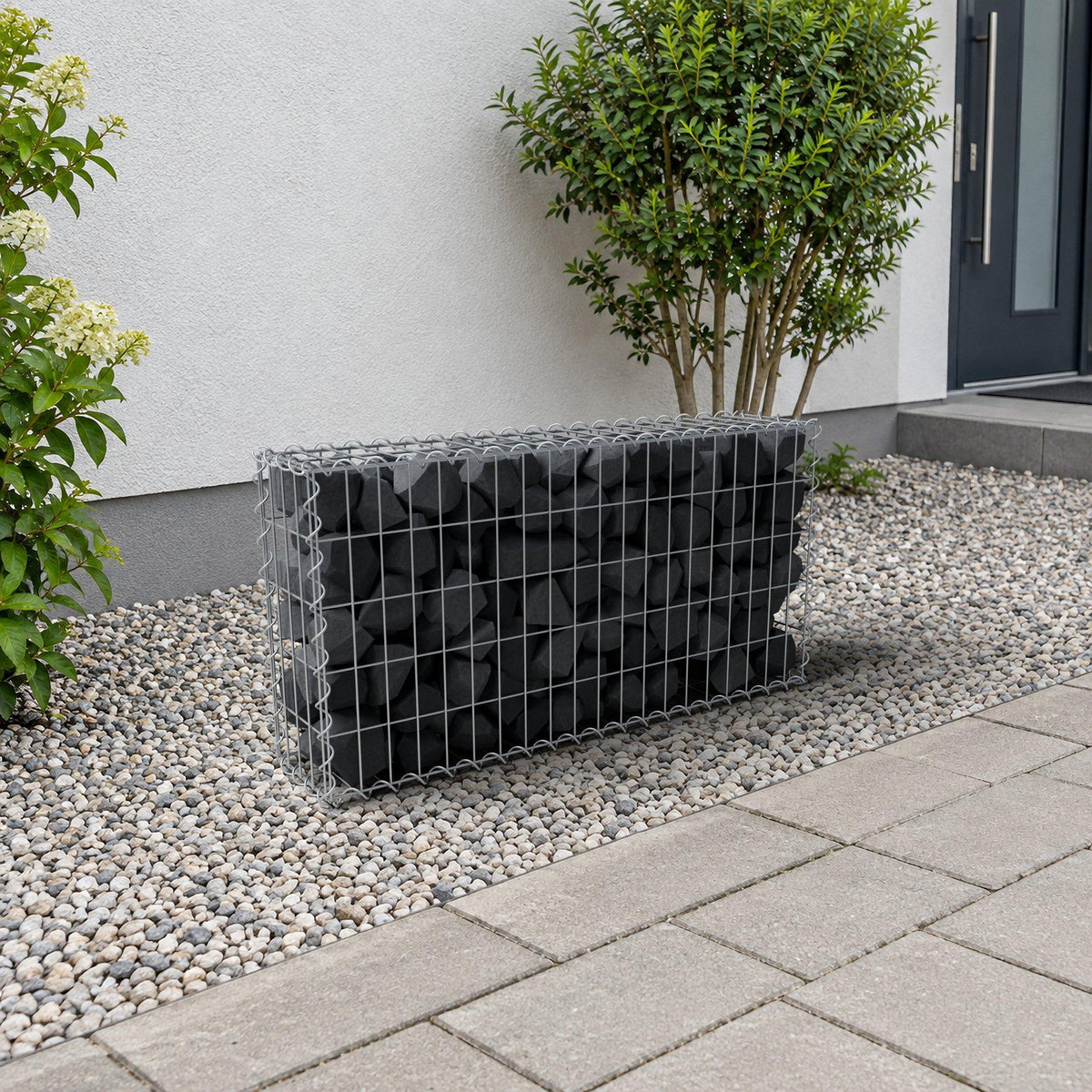 Schanskorf 100 cm x 50 cm x 20 cm (L x H x D), maaswijdte 5 cm x 10 cm, spiraalvormig