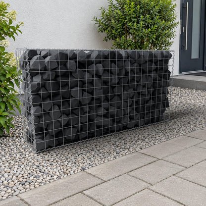 Gabion 200 cm x 100 cm x 40 cm (L x H x D), maskestørrelse 10 cm x 10 cm, spiral
