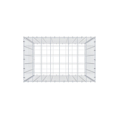 Gabione 100 cm x 80 cm x 50 cm (L x H x T), Maschenweite 10 cm x 10 cm, C-Ring