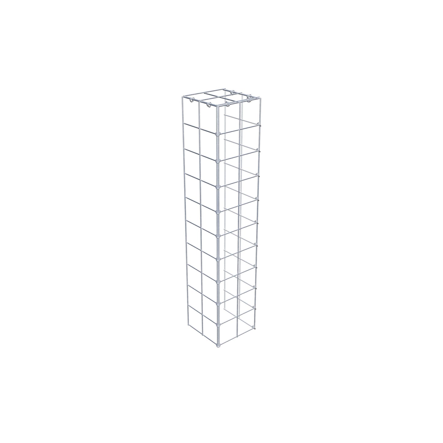 Typ 4 påbyggnadsgabion 100 cm x 20 cm x 20 cm (L x H x D), maskstorlek 10 cm x 10 cm, C-ring