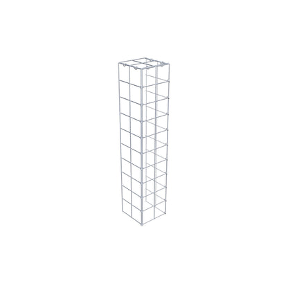 Typ 4 påbyggnadsgabion 100 cm x 20 cm x 20 cm (L x H x D), maskstorlek 10 cm x 10 cm, C-ring