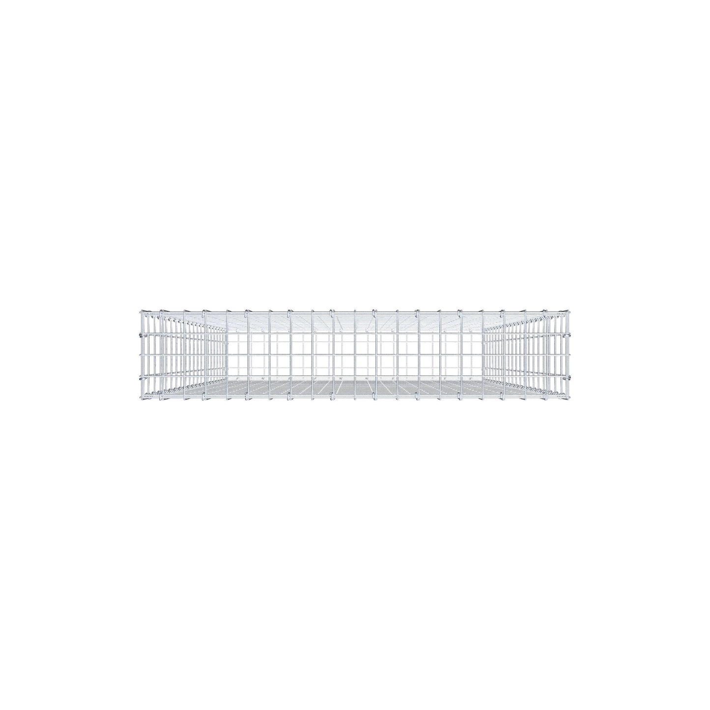 Gabião 200 cm x 100 cm x 20 cm (C x A x P), malhagem 5 cm x 10 cm, anel C
