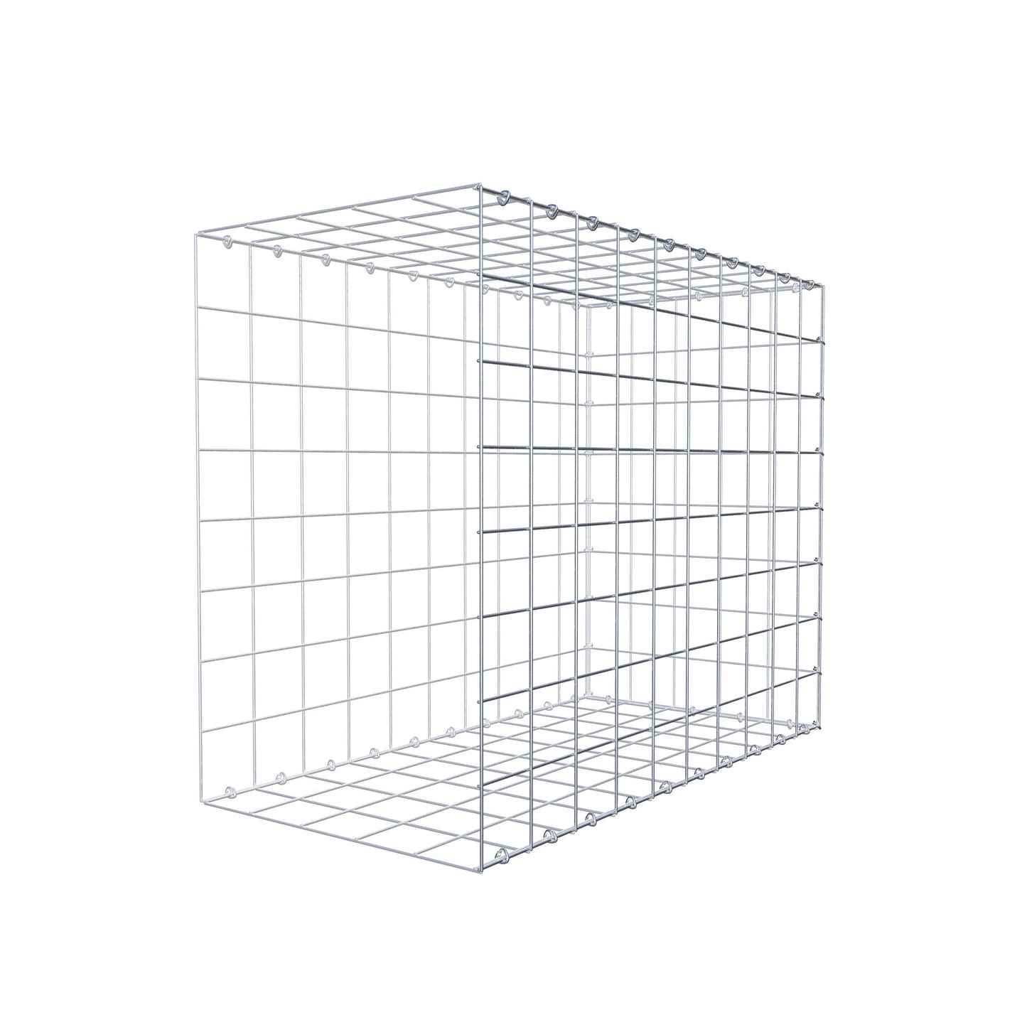 Gavión complementario de tipo 2 100 cm x 80 cm x 50 cm (L x A x P), malla 10 cm x 10 cm, anillo en C
