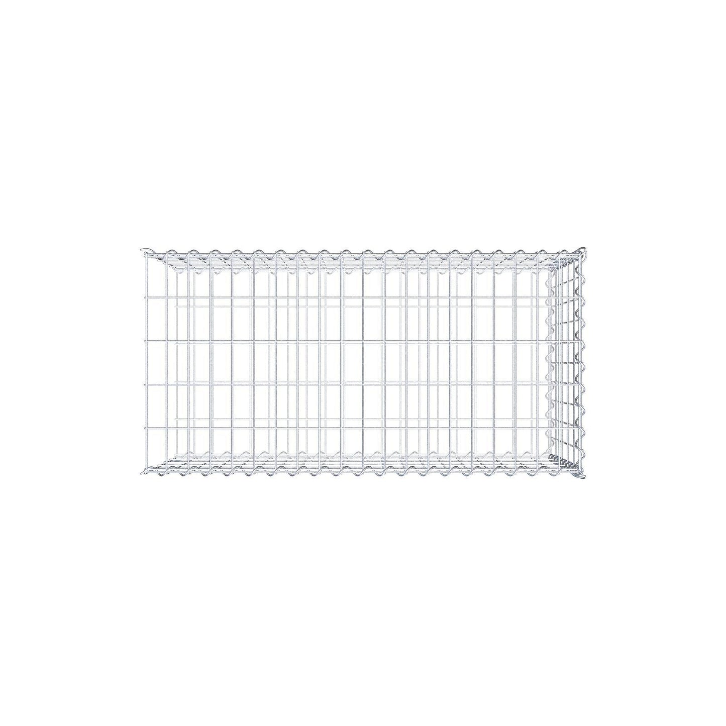 Opvokset gabion type 2 100 cm x 50 cm x 50 cm (L x H x D), maskestørrelse 5 cm x 10 cm, spiral