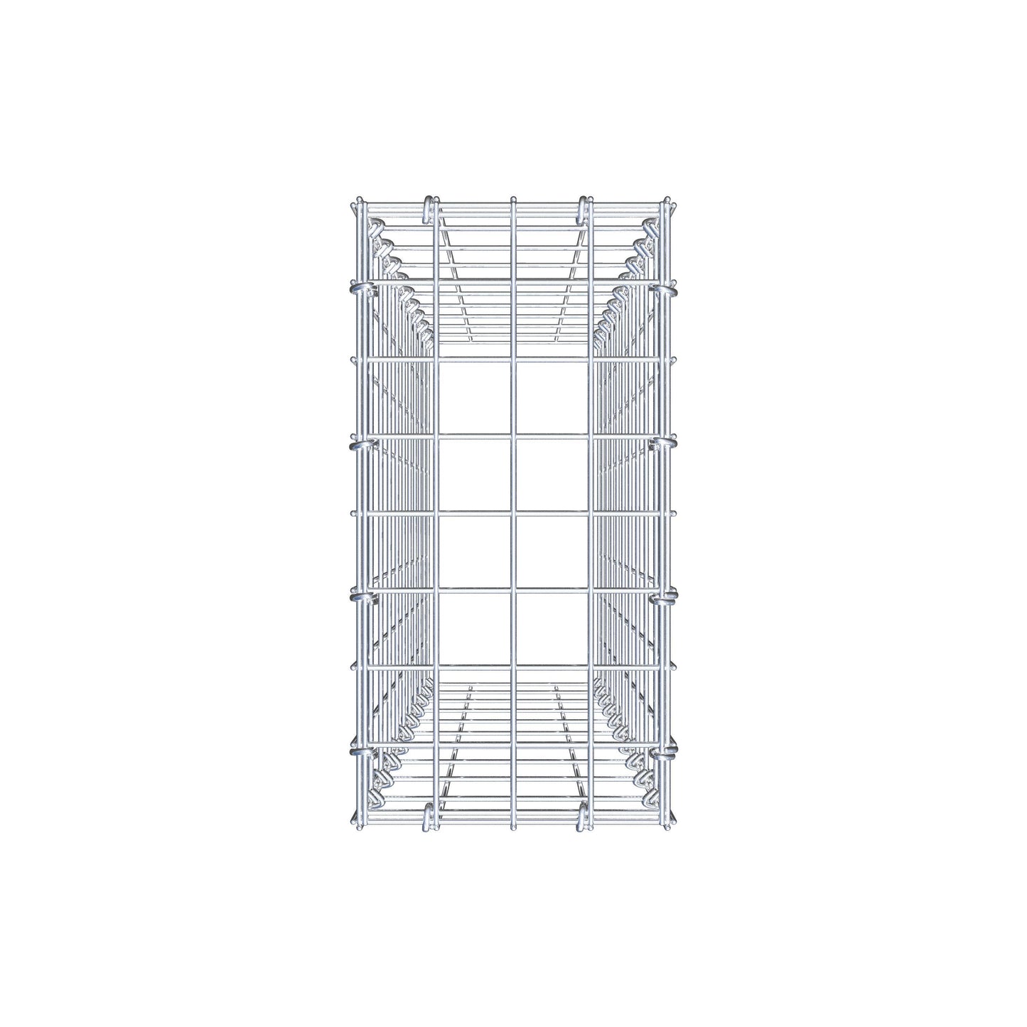 Monteret gabion type 3 100 cm x 20 cm x 40 cm (L x H x D), maskestørrelse 5 cm x 10 cm, C-ring