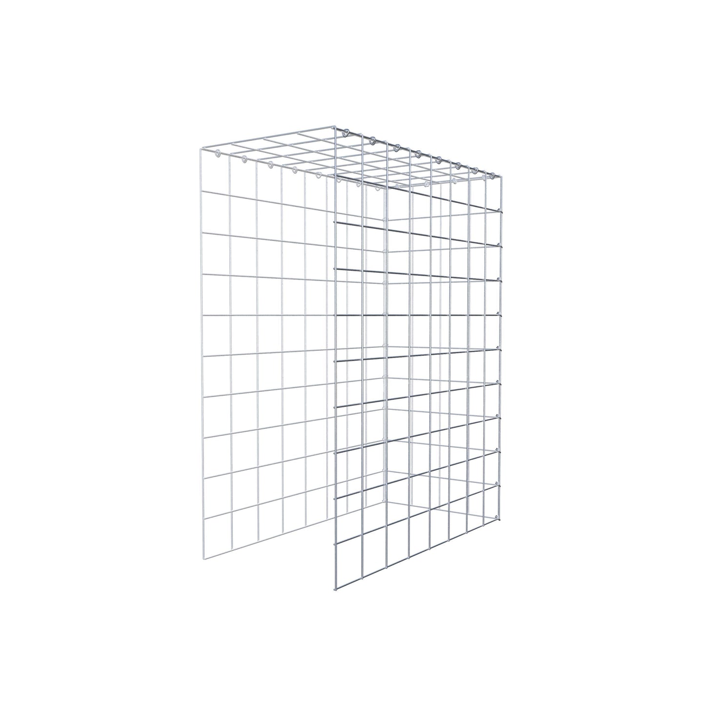 Monteret gabion type 4 100 cm x 80 cm x 40 cm (L x H x D), maskestørrelse 10 cm x 10 cm, C-ring