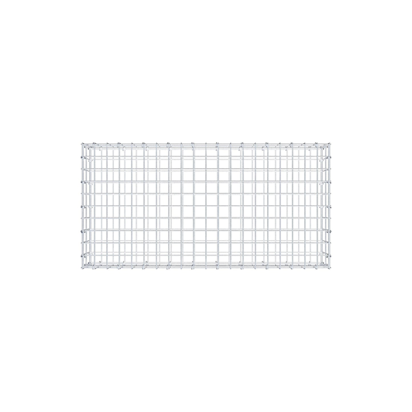 Gabbione 100 cm x 20 cm x 50 cm (L x H x P), maglia 5 cm x 10 cm, anello a C