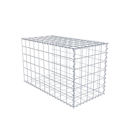 Extra gabion typ 2 100 cm x 60 cm x 50 cm (L x H x D), maskstorlek 10 cm x 10 cm, spiral